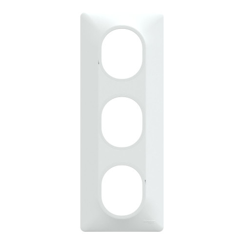 Plaque triple verticale Ovalis, SCHNEIDER ELECTRIC, blanc - SCHNEIDER ELECTRIC
