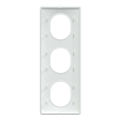 Plaque triple verticale Ovalis, SCHNEIDER ELECTRIC, blanc - SCHNEIDER ELECTRIC