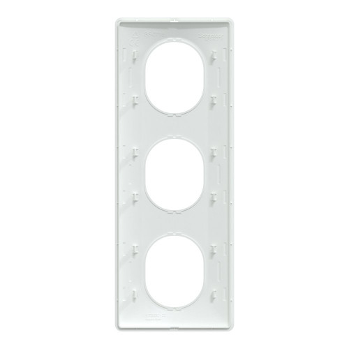 Plaque triple verticale Ovalis, SCHNEIDER ELECTRIC, blanc - SCHNEIDER ELECTRIC