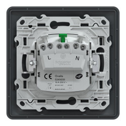 Lot de 5 prises avec terre complet Ovalis, SCHNEIDER ELECTRIC, gris anthracite - SCHNEIDER ELECTRIC