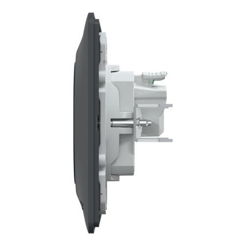 Lot de 5 prises avec terre complet Ovalis, SCHNEIDER ELECTRIC, gris anthracite - SCHNEIDER ELECTRIC