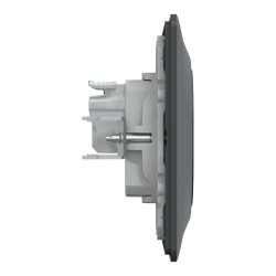 Lot de 5 prises avec terre complet Ovalis, SCHNEIDER ELECTRIC, gris anthracite - SCHNEIDER ELECTRIC