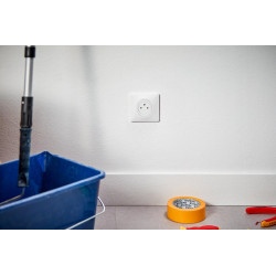 Prise avec terre affleurante complet Ovalis, SCHNEIDER ELECTRIC, blanc - SCHNEIDER ELECTRIC