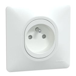 Lot de 5 prises avec terre complet Ovalis, SCHNEIDER ELECTRIC, blanc - SCHNEIDER ELECTRIC