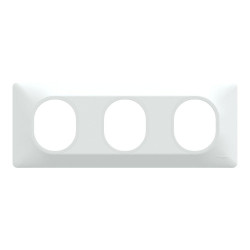Plaque triple horizontale Ovalis, SCHNEIDER ELECTRIC, blanc - SCHNEIDER ELECTRIC