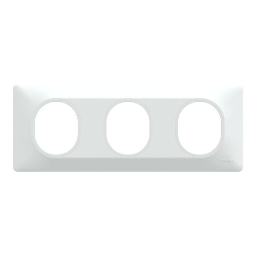 Plaque triple horizontale Ovalis, SCHNEIDER ELECTRIC, blanc - SCHNEIDER ELECTRIC