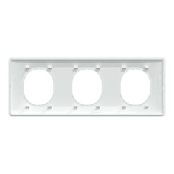 Plaque triple horizontale Ovalis, SCHNEIDER ELECTRIC, blanc - SCHNEIDER ELECTRIC