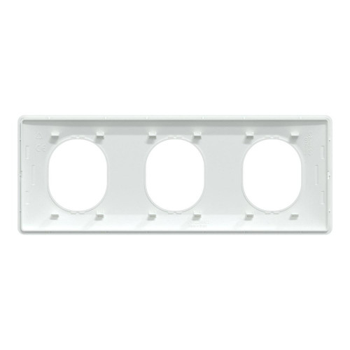 Plaque triple horizontale Ovalis, SCHNEIDER ELECTRIC, blanc - SCHNEIDER ELECTRIC
