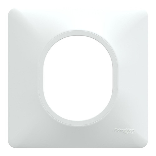Plaque simple Ovalis, SCHNEIDER ELECTRIC, blanc - SCHNEIDER ELECTRIC