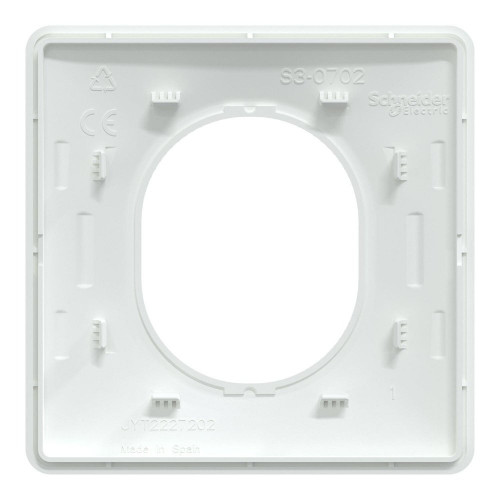 Plaque simple Ovalis, SCHNEIDER ELECTRIC, blanc - SCHNEIDER ELECTRIC