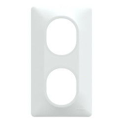 Plaque double verticale Ovalis, SCHNEIDER ELECTRIC, blanc de marque SCHNEIDER ELECTRIC, référence: B9959700