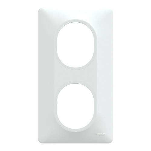 Plaque double verticale Ovalis, SCHNEIDER ELECTRIC, blanc - SCHNEIDER ELECTRIC