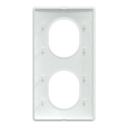 Plaque double verticale Ovalis, SCHNEIDER ELECTRIC, blanc - SCHNEIDER ELECTRIC