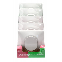 Lot de 5 interrupteurs va-et-vient complet Ovalis, SCHNEIDER ELECTRIC, blanc de marque SCHNEIDER ELECTRIC, référence: B9959800