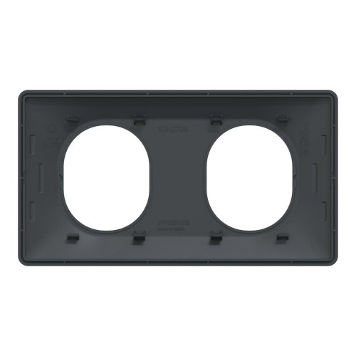 Plaque double horizontale Ovalis, SCHNEIDER ELECTRIC, gris anthracite - SCHNEIDER ELECTRIC