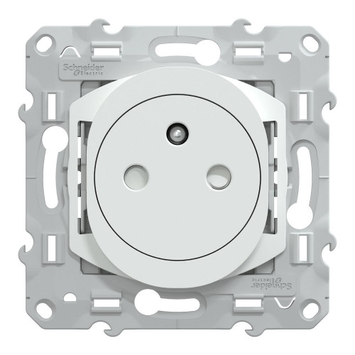 Prise avec terre affleurante à assembler Ovalis, SCHNEIDER ELECTRIC, blanc - SCHNEIDER ELECTRIC