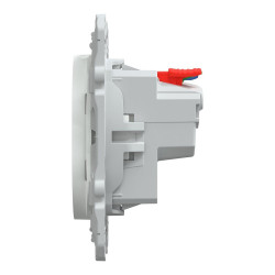 Prise avec terre affleurante à assembler Ovalis, SCHNEIDER ELECTRIC, blanc - SCHNEIDER ELECTRIC