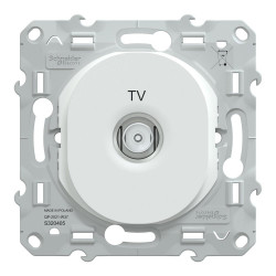 Prise tv à assembler Ovalis, SCHNEIDER ELECTRIC, blanc - SCHNEIDER ELECTRIC