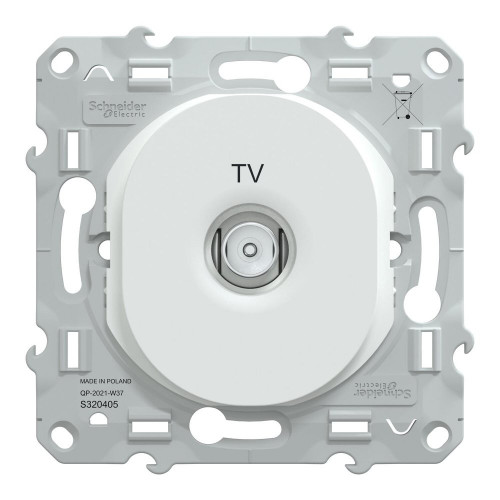Prise tv à assembler Ovalis, SCHNEIDER ELECTRIC, blanc - SCHNEIDER ELECTRIC