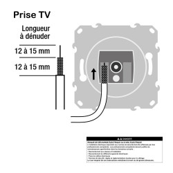 Prise tv à assembler Ovalis, SCHNEIDER ELECTRIC, blanc - SCHNEIDER ELECTRIC
