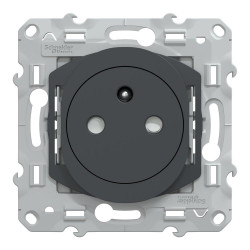 Prise avec terre affleurante à assembler Ovalis, SCHNEIDER ELECTRIC, anthracite de marque SCHNEIDER ELECTRIC, référence: B9961900