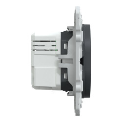 Prise chargeur usb A+C 12W à assembler Ovalis, SCHNEIDER ELECTRIC, anthracite - SCHNEIDER ELECTRIC