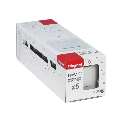 Interrupteur va-et-vient, LEGRAND Mosaic, blanc - LEGRAND