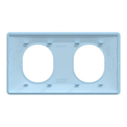 Plaque double Ovalis, SCHNEIDER ELECTRIC, bleu azurin - SCHNEIDER ELECTRIC