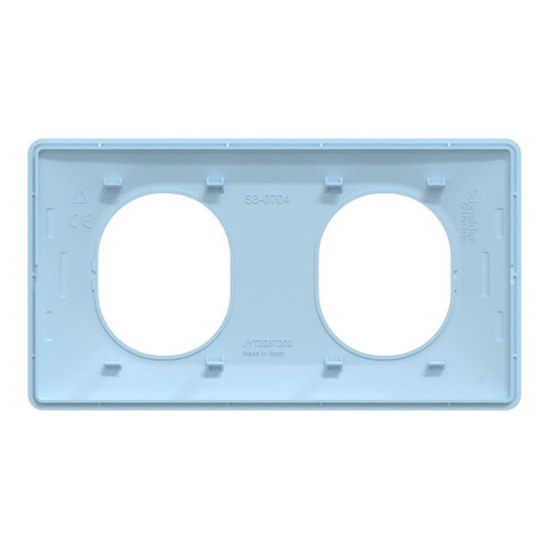 Plaque double Ovalis, SCHNEIDER ELECTRIC, bleu azurin - SCHNEIDER ELECTRIC