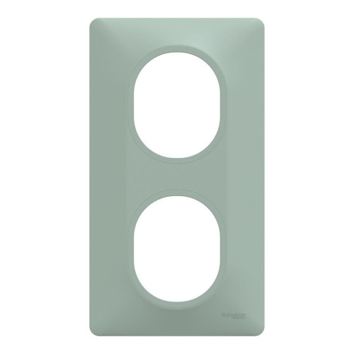 Plaque double verticale Ovalis, SCHNEIDER ELECTRIC, sauge - SCHNEIDER ELECTRIC