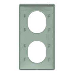 Plaque double verticale Ovalis, SCHNEIDER ELECTRIC, sauge - SCHNEIDER ELECTRIC