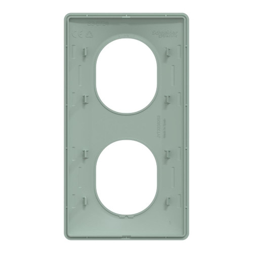 Plaque double verticale Ovalis, SCHNEIDER ELECTRIC, sauge - SCHNEIDER ELECTRIC