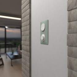 Plaque double verticale Ovalis, SCHNEIDER ELECTRIC, sauge - SCHNEIDER ELECTRIC