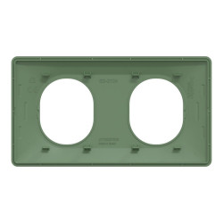 Plaque double Ovalis, SCHNEIDER ELECTRIC, vert forêt - SCHNEIDER ELECTRIC