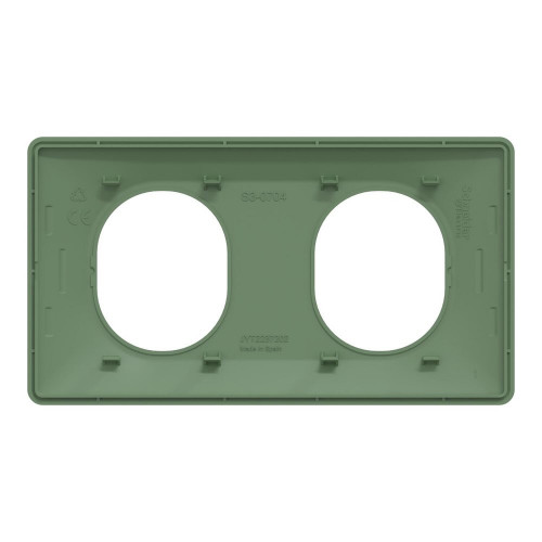 Plaque double Ovalis, SCHNEIDER ELECTRIC, vert forêt - SCHNEIDER ELECTRIC