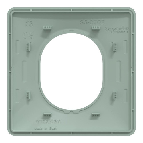 Plaque simple Ovalis, SCHNEIDER ELECTRIC, sauge - SCHNEIDER ELECTRIC
