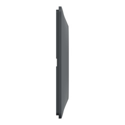 Plaque simple Ovalis, SCHNEIDER ELECTRIC, anthracite bague effet argent chromé - SCHNEIDER ELECTRIC
