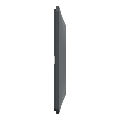 Plaque simple Ovalis, SCHNEIDER ELECTRIC, anthracite bague effet argent chromé - SCHNEIDER ELECTRIC