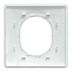 Plaque simple Ovalis, SCHNEIDER ELECTRIC, blanc bague effet laiton - SCHNEIDER ELECTRIC