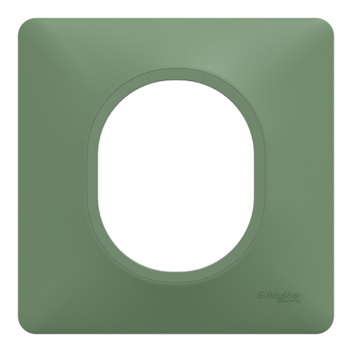 Plaque simple Ovalis, SCHNEIDER ELECTRIC, vert forêt - SCHNEIDER ELECTRIC
