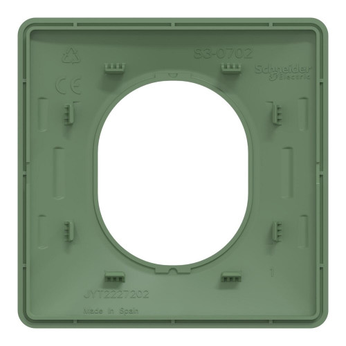 Plaque simple Ovalis, SCHNEIDER ELECTRIC, vert forêt - SCHNEIDER ELECTRIC