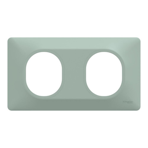 Plaque double Ovalis, SCHNEIDER ELECTRIC, sauge - SCHNEIDER ELECTRIC
