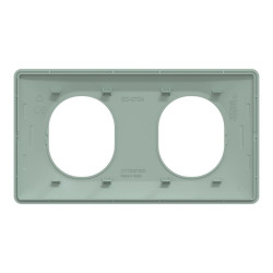 Plaque double Ovalis, SCHNEIDER ELECTRIC, sauge - SCHNEIDER ELECTRIC