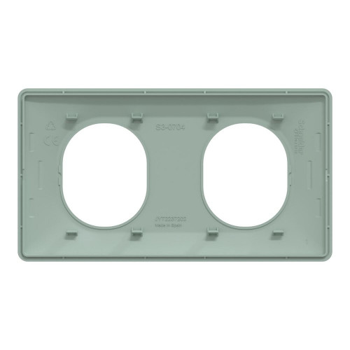 Plaque double Ovalis, SCHNEIDER ELECTRIC, sauge - SCHNEIDER ELECTRIC
