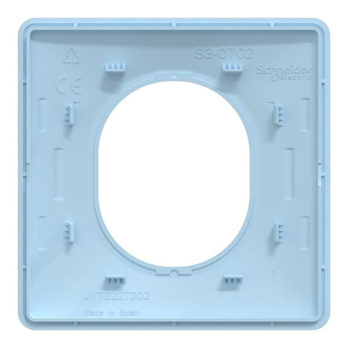Plaque simple Ovalis, SCHNEIDER ELECTRIC, bleu azurin - SCHNEIDER ELECTRIC