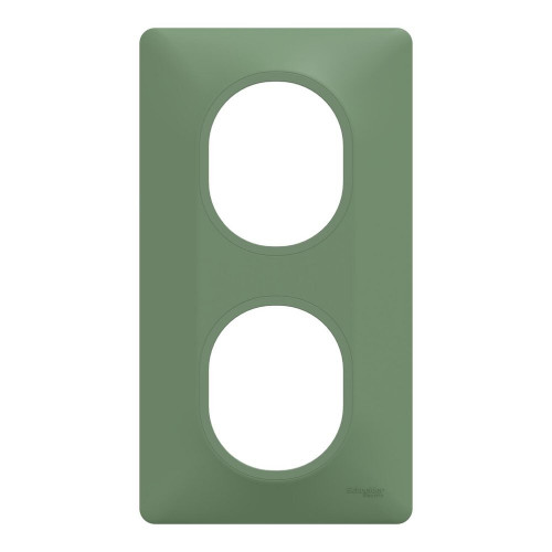 Plaque double verticale Ovalis, SCHNEIDER ELECTRIC, vert foret - SCHNEIDER ELECTRIC