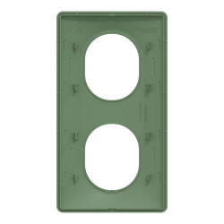 Plaque double verticale Ovalis, SCHNEIDER ELECTRIC, vert foret - SCHNEIDER ELECTRIC