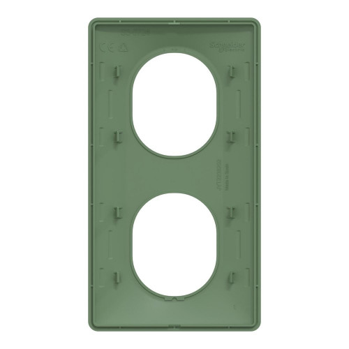 Plaque double verticale Ovalis, SCHNEIDER ELECTRIC, vert foret - SCHNEIDER ELECTRIC