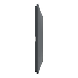 Plaque simple Ovalis, SCHNEIDER ELECTRIC, anthracite bague effet laiton - SCHNEIDER ELECTRIC