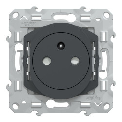 Prise avec terre affleurante à assembler Ovalis, SCHNEIDER ELECTRIC, anthracite de marque SCHNEIDER ELECTRIC, référence: B9965700